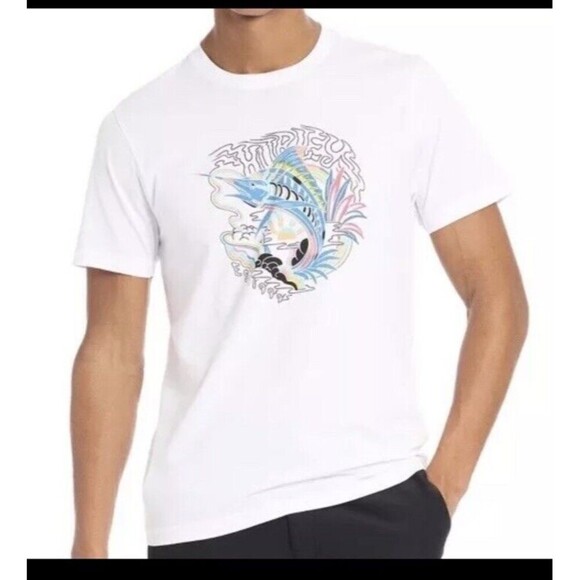 Hurley Born From Water Swordfish Mens White T Shirt Size XXL - Picture 1 of 7
